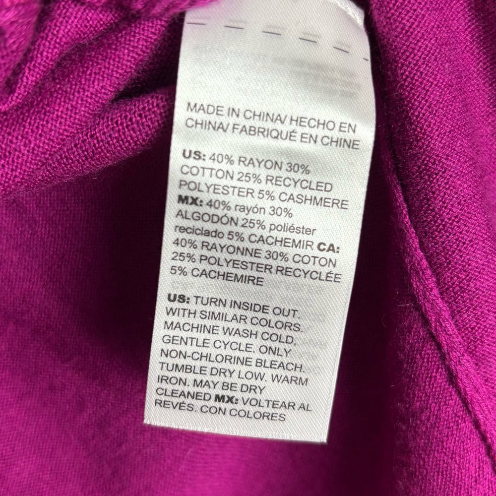 Chico’s Turtleneck Sweater Feather Weight Layering Basic Blooming Dahlia Large - Picture 6 of 7